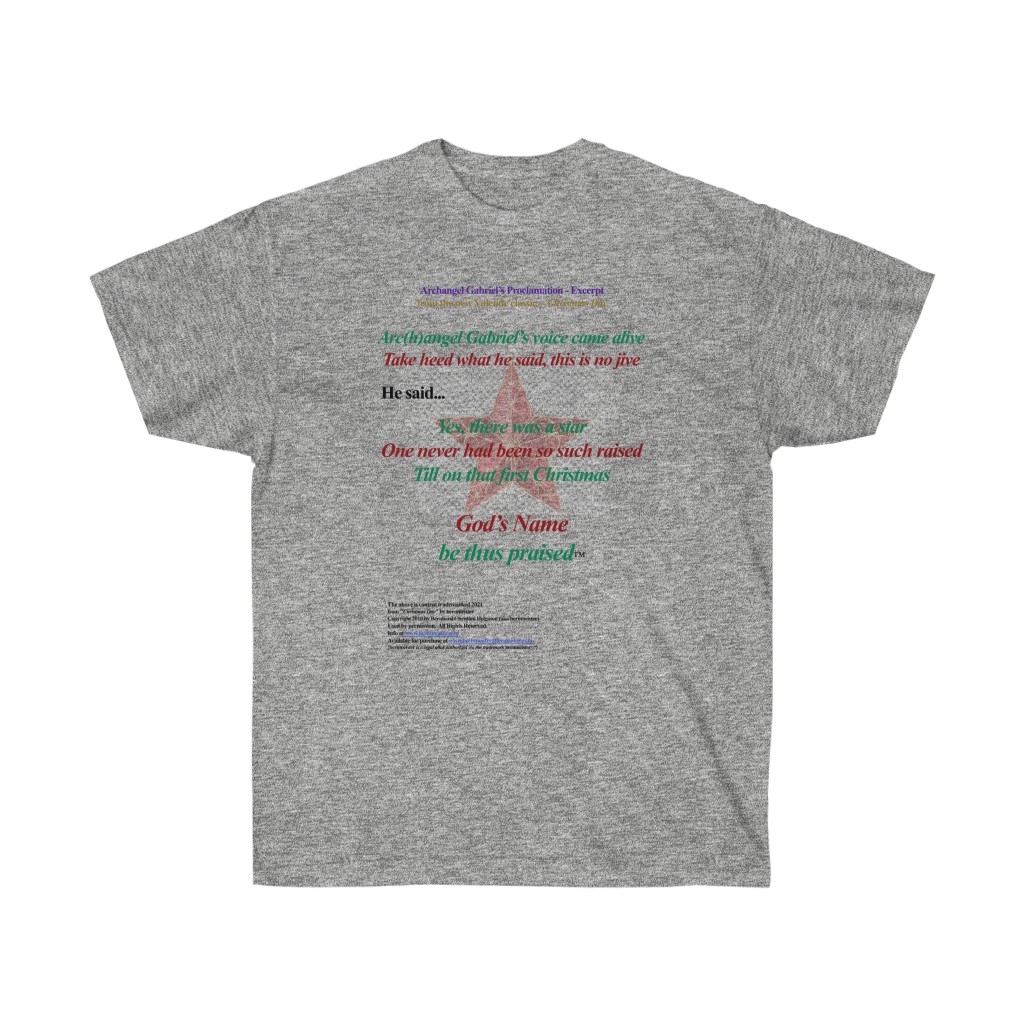 Arc(h)Gabriel's Proclamation (Christmas Day) - Tee Shirt - Image 2